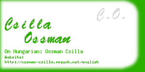 csilla ossman business card